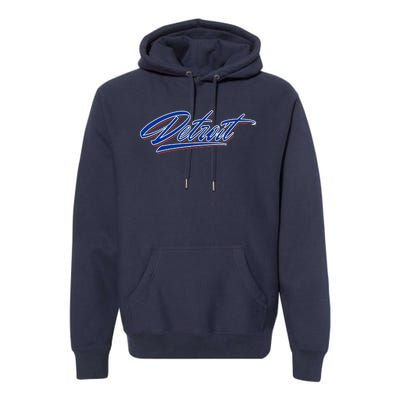 Detroit Sports Script Premium Hoodie