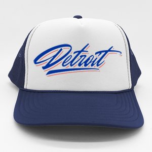 Detroit Sports Script Trucker Hat