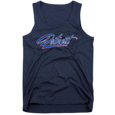 Detroit Sports Script Tank Top