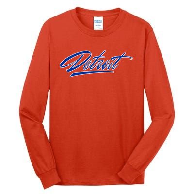 Detroit Sports Script Tall Long Sleeve T-Shirt