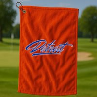 Detroit Sports Script Golf Towel