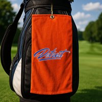 Detroit Sports Script Golf Towel
