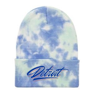 Detroit Sports Script Tie Dye 12in Knit Beanie