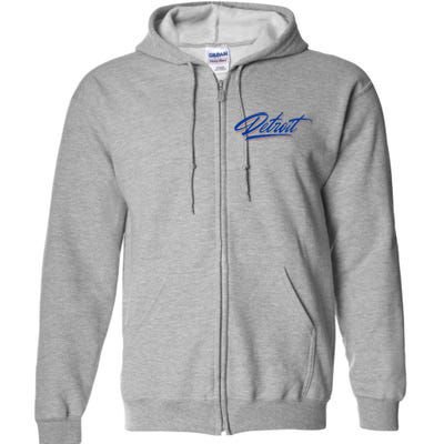 Detroit Sports Script Full Zip Hoodie