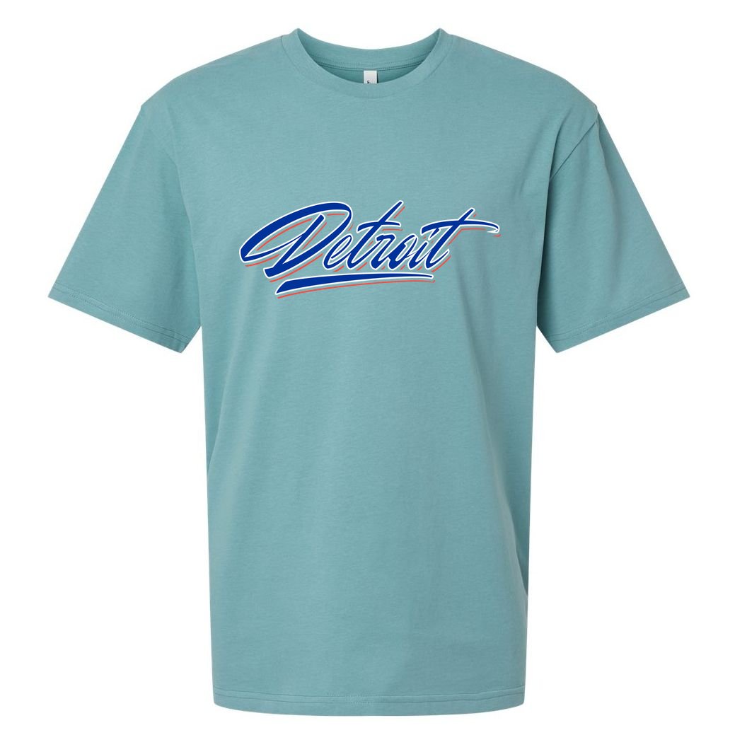 Detroit Sports Script Sueded Cloud Jersey T-Shirt