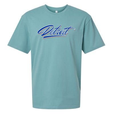 Detroit Sports Script Sueded Cloud Jersey T-Shirt