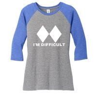 Difficult Skiing Snowboarding Ski Snowboard Gift Meaningful Gift Women's Tri-Blend 3/4-Sleeve Raglan Shirt