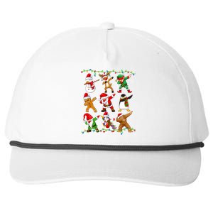 Dabbing Santa Snow Gingerbread Penguin Xmas Great Gift Snapback Five-Panel Rope Hat