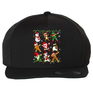 Dabbing Santa Snow Gingerbread Penguin Xmas Great Gift Wool Snapback Cap