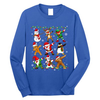 Dabbing Santa Snow Gingerbread Penguin Xmas Great Gift Long Sleeve Shirt