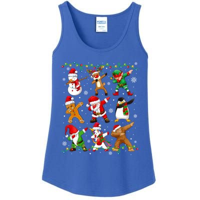 Dabbing Santa Snow Gingerbread Penguin Xmas Great Gift Ladies Essential Tank