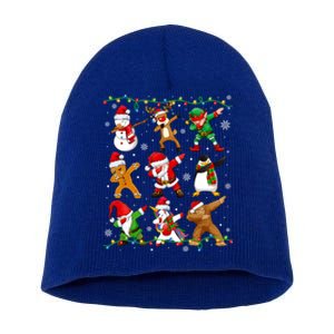 Dabbing Santa Snow Gingerbread Penguin Xmas Great Gift Short Acrylic Beanie