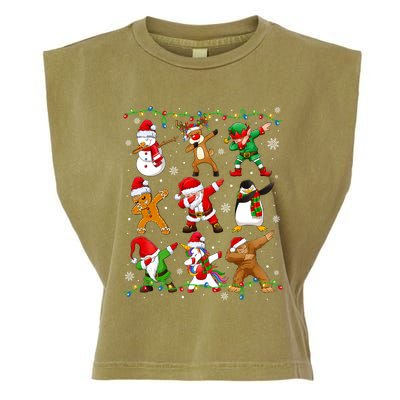 Dabbing Santa Snow Gingerbread Penguin Xmas Great Gift Garment-Dyed Women's Muscle Tee