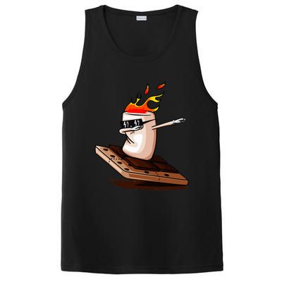 Dabbing SMores Smores Roasting Marshmallow Camping Bonfire PosiCharge Competitor Tank