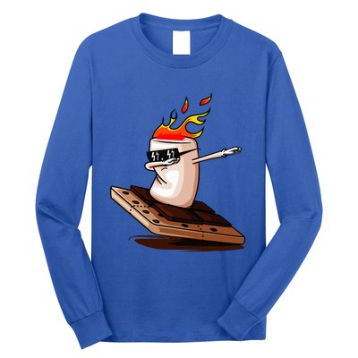 Dabbing SMores Smores Roasting Marshmallow Camping Bonfire Long Sleeve Shirt