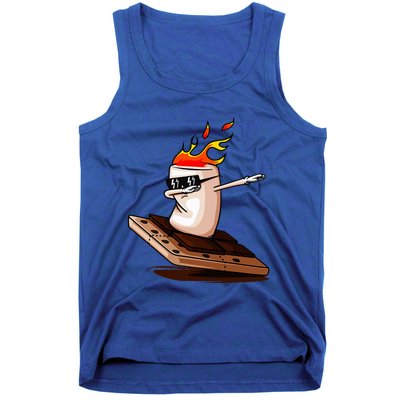 Dabbing SMores Smores Roasting Marshmallow Camping Bonfire Tank Top