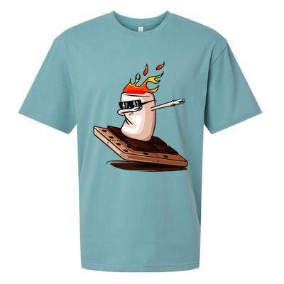 Dabbing SMores Smores Roasting Marshmallow Camping Bonfire Sueded Cloud Jersey T-Shirt