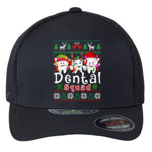 Dental Squad Santa Elf Reindeer Dentist Ugly Xmas Sweater Cute Gift Flexfit Unipanel Trucker Cap