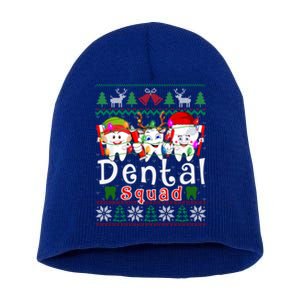 Dental Squad Santa Elf Reindeer Dentist Ugly Xmas Sweater Cute Gift Short Acrylic Beanie