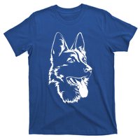 Dog Silhouette Sitting Gift Ger Shepherd Gift T-Shirt