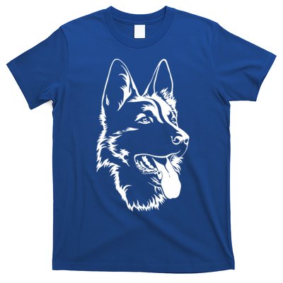 Dog Silhouette Sitting Gift Ger Shepherd Gift T-Shirt