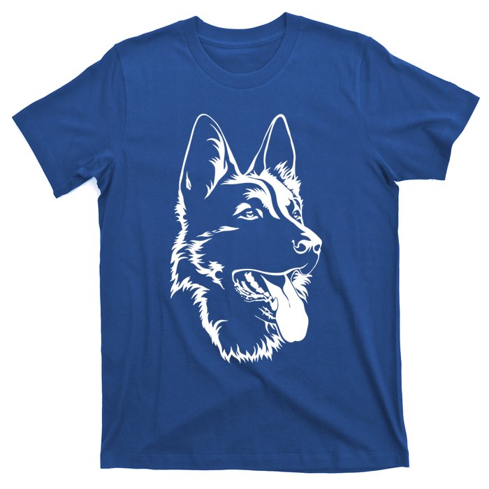 Dog Silhouette Sitting Gift Ger Shepherd Gift T-Shirt