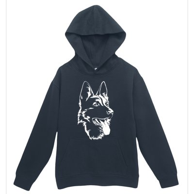 Dog Silhouette Sitting Gift Ger Shepherd Gift Urban Pullover Hoodie