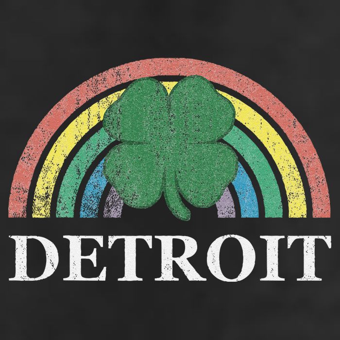 Detroit Shamrock St. Patrick's Day Rainbow Saint Paddy's Adult Drive Performance Visor