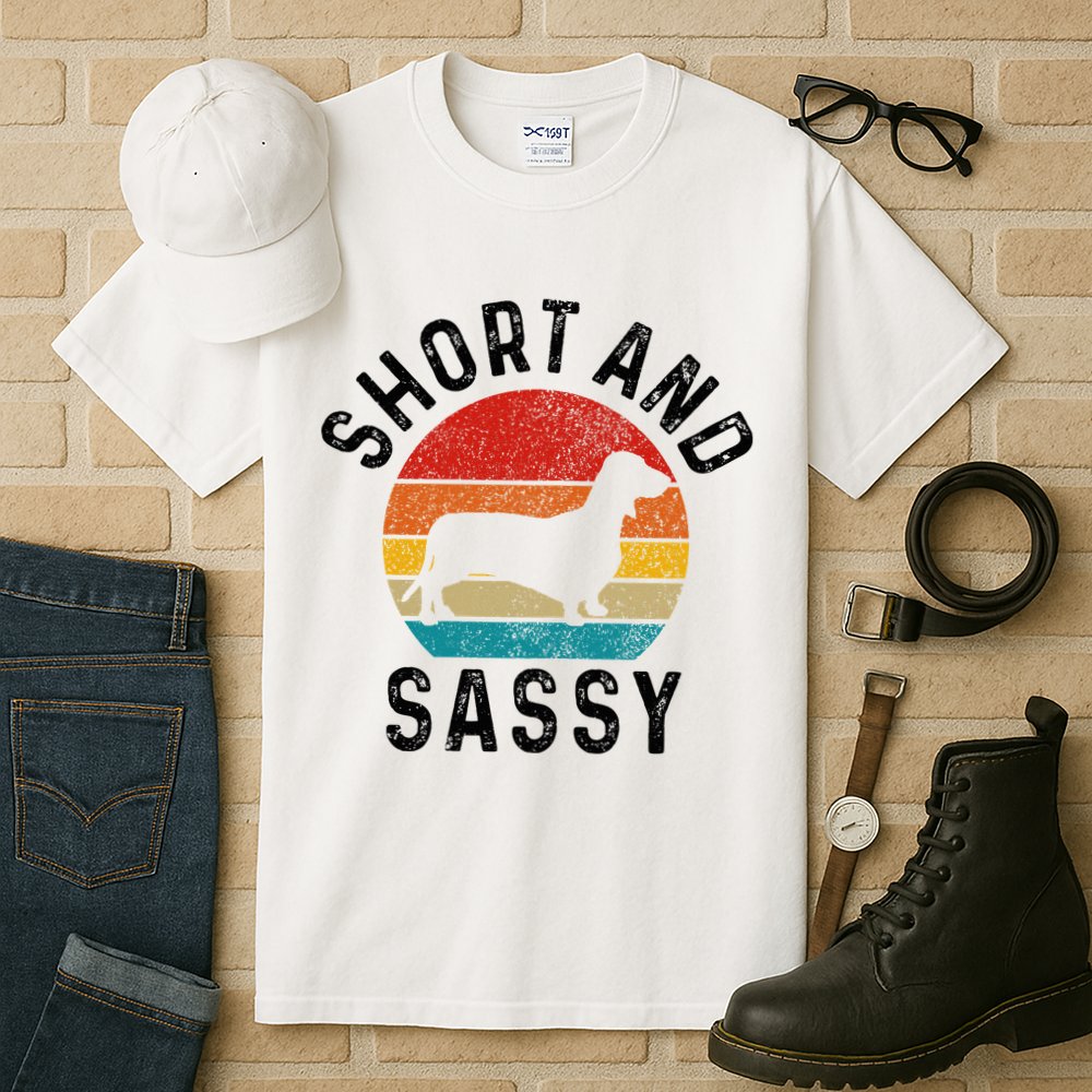 Dachshund Short & Sassy Wiener Dog Doxie Mom Funny Cute Gift Tall T-Shirt