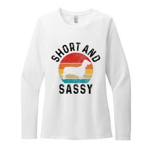 Dachshund Short & Sassy Wiener Dog Doxie Mom Funny Cute Gift Womens CVC Long Sleeve Shirt