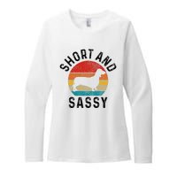 Dachshund Short & Sassy Wiener Dog Doxie Mom Funny Cute Gift Womens CVC Long Sleeve Shirt