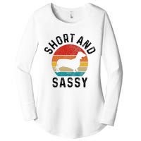 Dachshund Short & Sassy Wiener Dog Doxie Mom Funny Cute Gift Women's Perfect Tri Tunic Long Sleeve Shirt