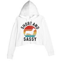 Dachshund Short & Sassy Wiener Dog Doxie Mom Funny Cute Gift Crop Fleece Hoodie