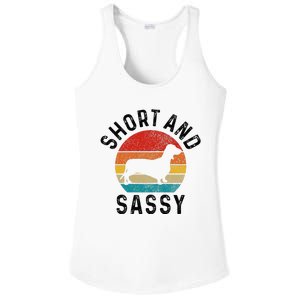 Dachshund Short & Sassy Wiener Dog Doxie Mom Funny Cute Gift Ladies PosiCharge Competitor Racerback Tank