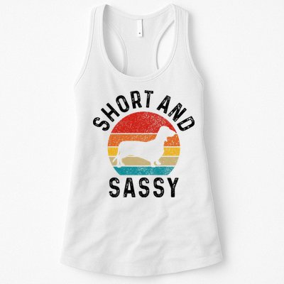 Dachshund Short & Sassy Wiener Dog Doxie Mom Funny Cute Gift Womens Tank Top