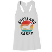 Dachshund Short & Sassy Wiener Dog Doxie Mom Funny Cute Gift Women's Racerback Tank