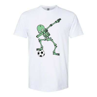 Dabbing Skeleton Soccer Halloween Dab Softstyle® CVC T-Shirt