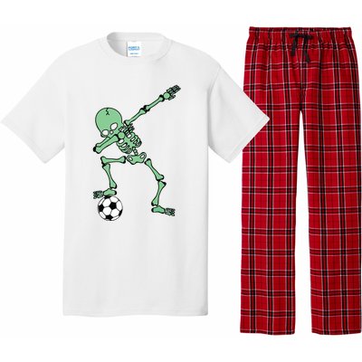 Dabbing Skeleton Soccer Halloween Dab Pajama Set