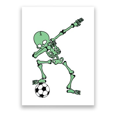 Dabbing Skeleton Soccer Halloween Dab Poster
