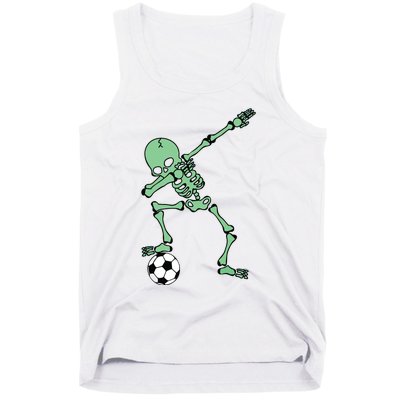 Dabbing Skeleton Soccer Halloween Dab Tank Top