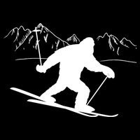 Downhill Snow Skiing Bigfoot Ski Winter Sports Alpine Gift Impact Tech Backpack