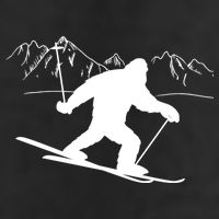 Downhill Snow Skiing Bigfoot Ski Winter Sports Alpine Gift Beanie