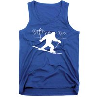 Downhill Snow Skiing Bigfoot Ski Winter Sports Alpine Gift Tank Top