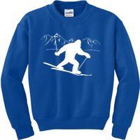 Downhill Snow Skiing Bigfoot Ski Winter Sports Alpine Gift Kids Sweatshirt