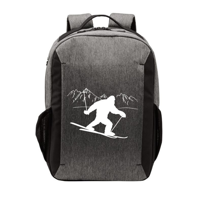 Downhill Snow Skiing Bigfoot Ski Winter Sports Alpine Gift Vector Backpack