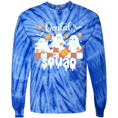 Dental Squad Spooky Dentist Team Halloween Dentistry Crew Great Gift Tie-Dye Long Sleeve Shirt