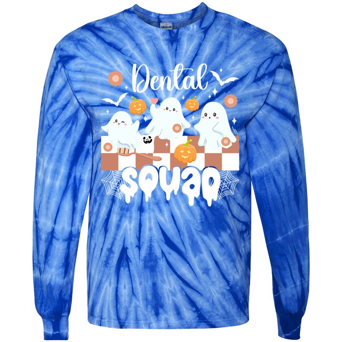 Dental Squad Spooky Dentist Team Halloween Dentistry Crew Great Gift Tie-Dye Long Sleeve Shirt