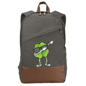 Dabbing Shamrock St Patrick's Day Shamrock Irish Boy Cotton Canvas Backpack