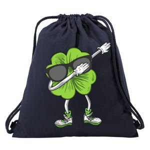 Dabbing Shamrock St Patrick's Day Shamrock Irish Boy Drawstring Bag