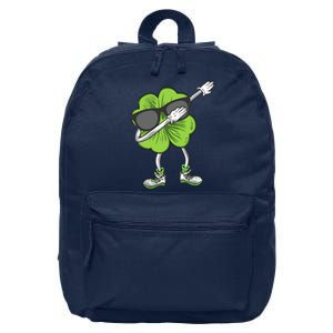 Dabbing Shamrock St Patrick's Day Shamrock Irish Boy 16 in Basic Backpack